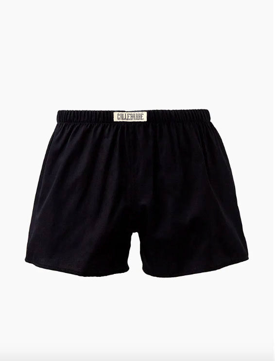 CALLEBARRE Caleçon Noir Homme Coton Satiné 100%