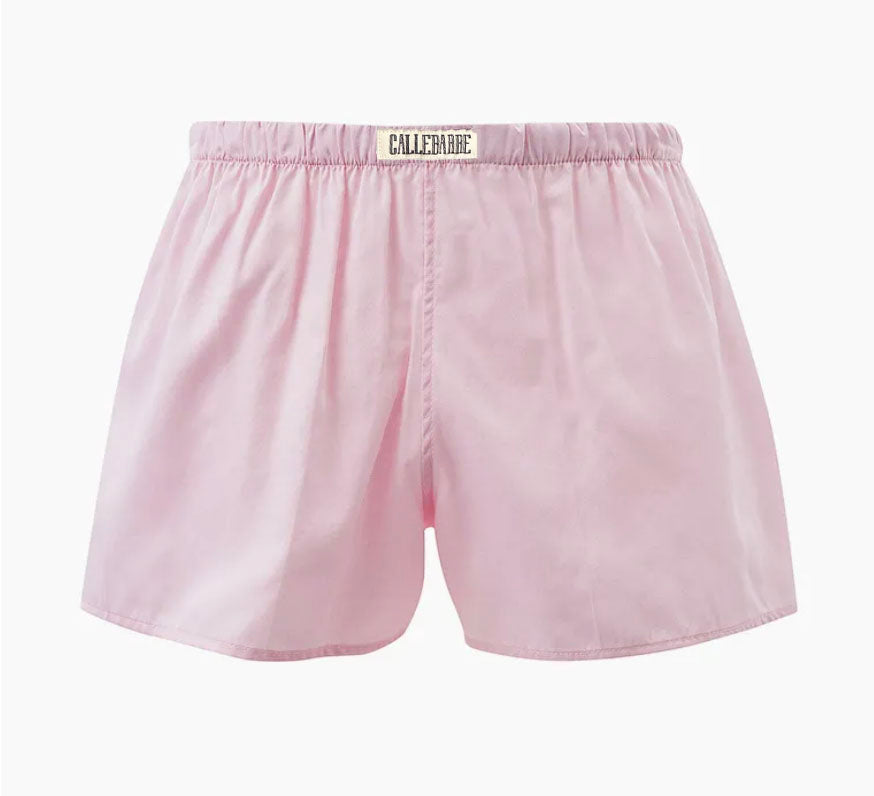 CALLEBARRE Caleçon Homme Rose Coton Satiné 100%