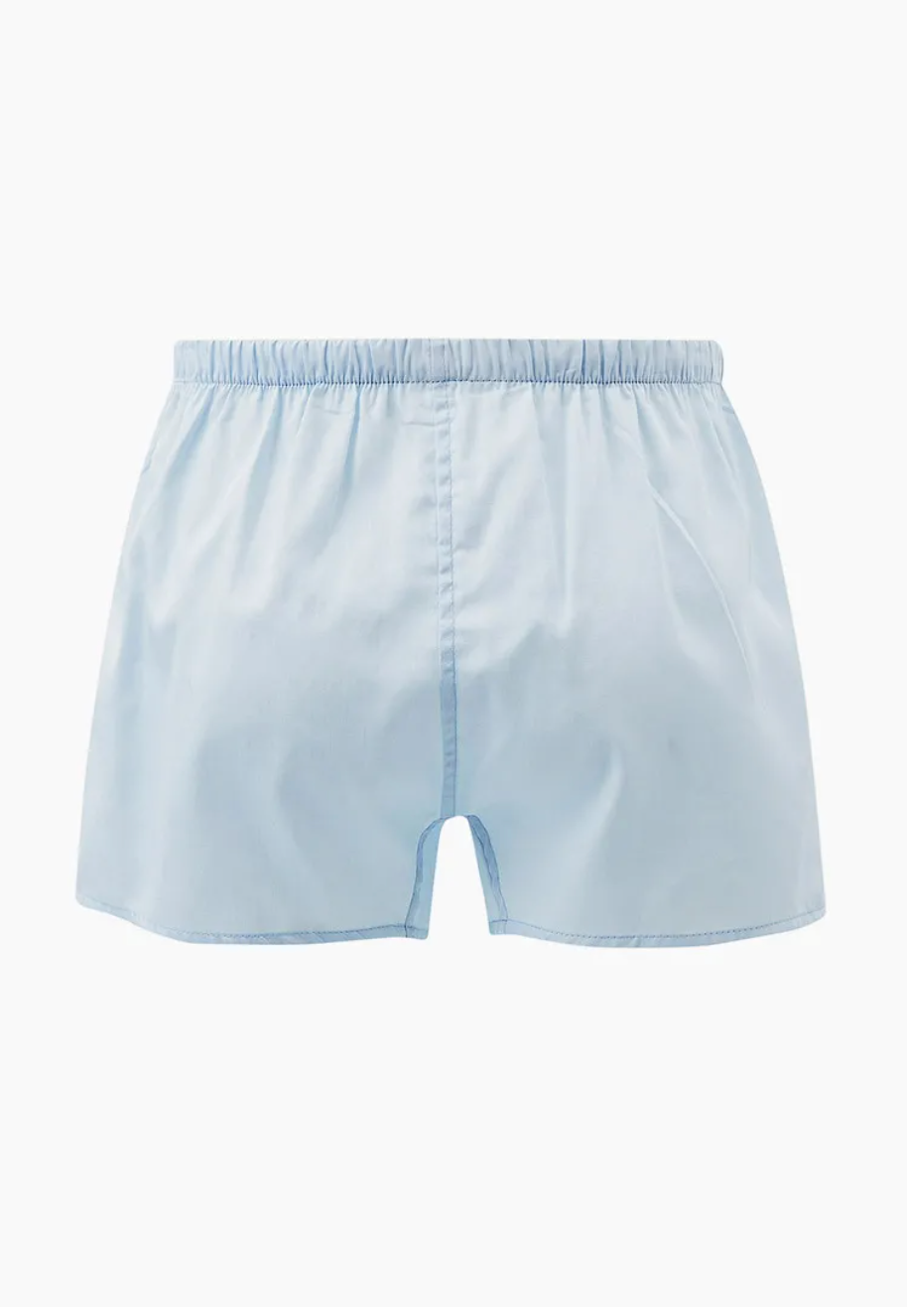 CALLEBARRE Caleçon Bleu Clair Homme Coton Satiné 100%