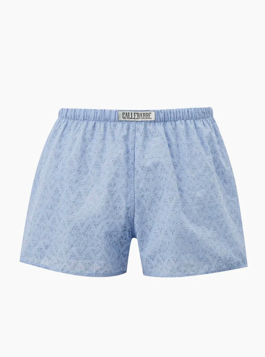CALLEBARRE Caleçon Bleu Clair Broderie Homme