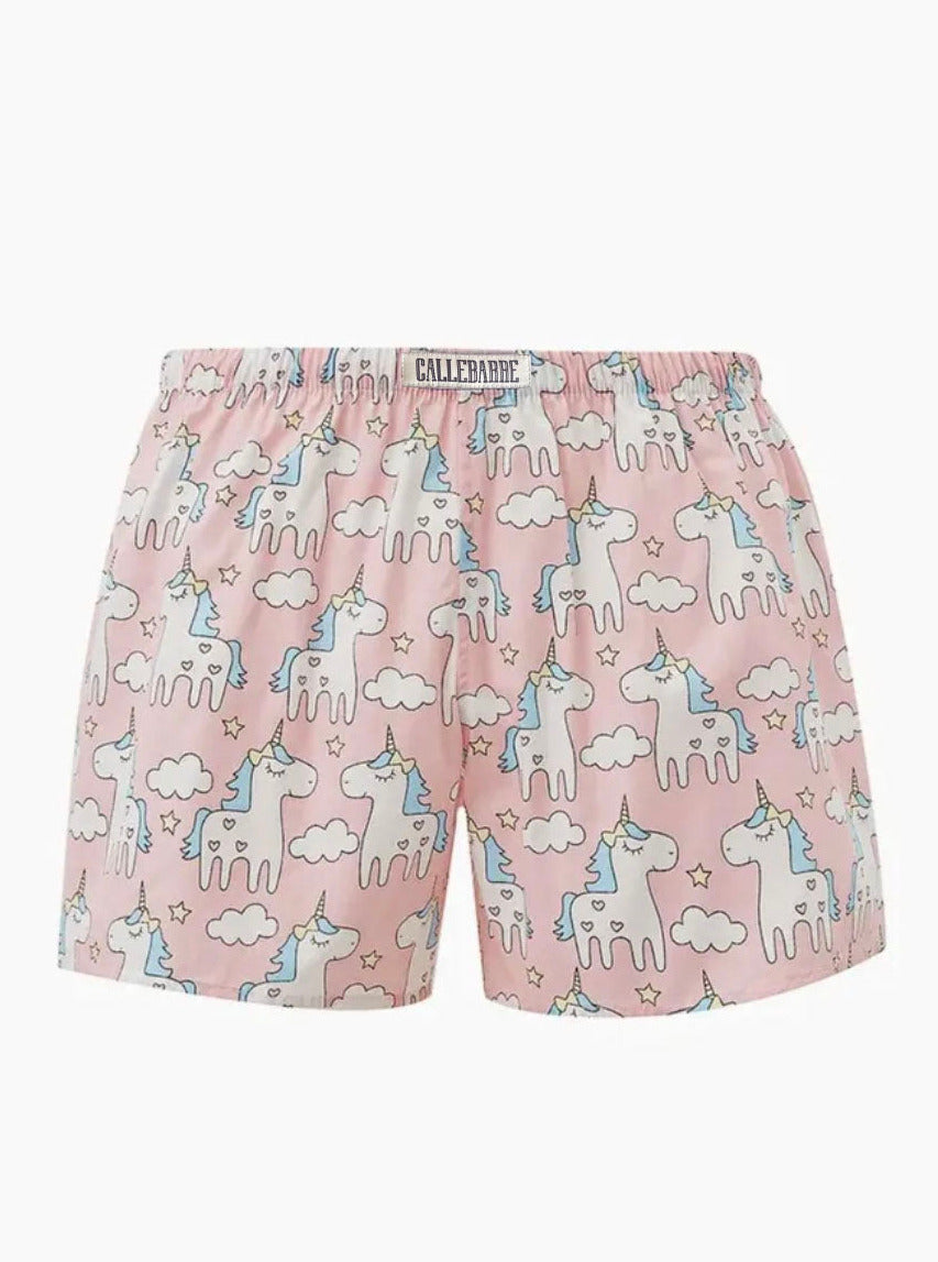 CALLEBARRE Caleçon Homme Unicorn Rose Coton Satiné 100%