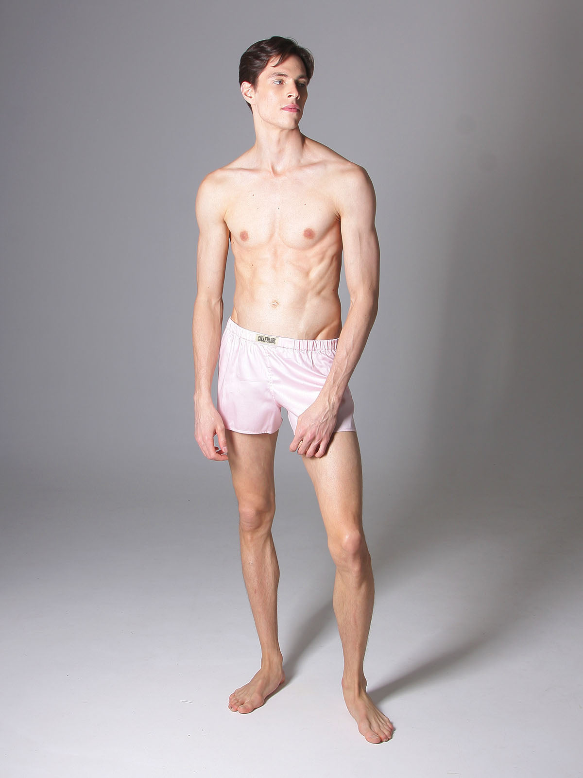 CALLEBARRE Caleçon Homme Rose Coton Satiné 100%