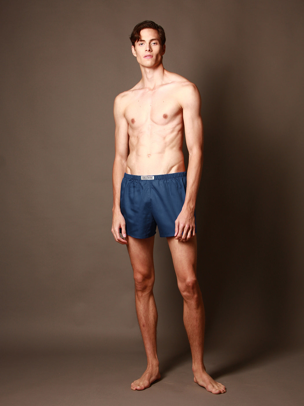 CALLEBARRE Caleçon Homme Indigo Coton Satiné 100%