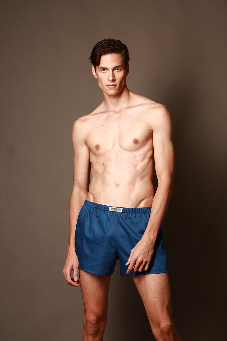 CALLEBARRE Caleçon Homme Indigo Coton Satiné 100%