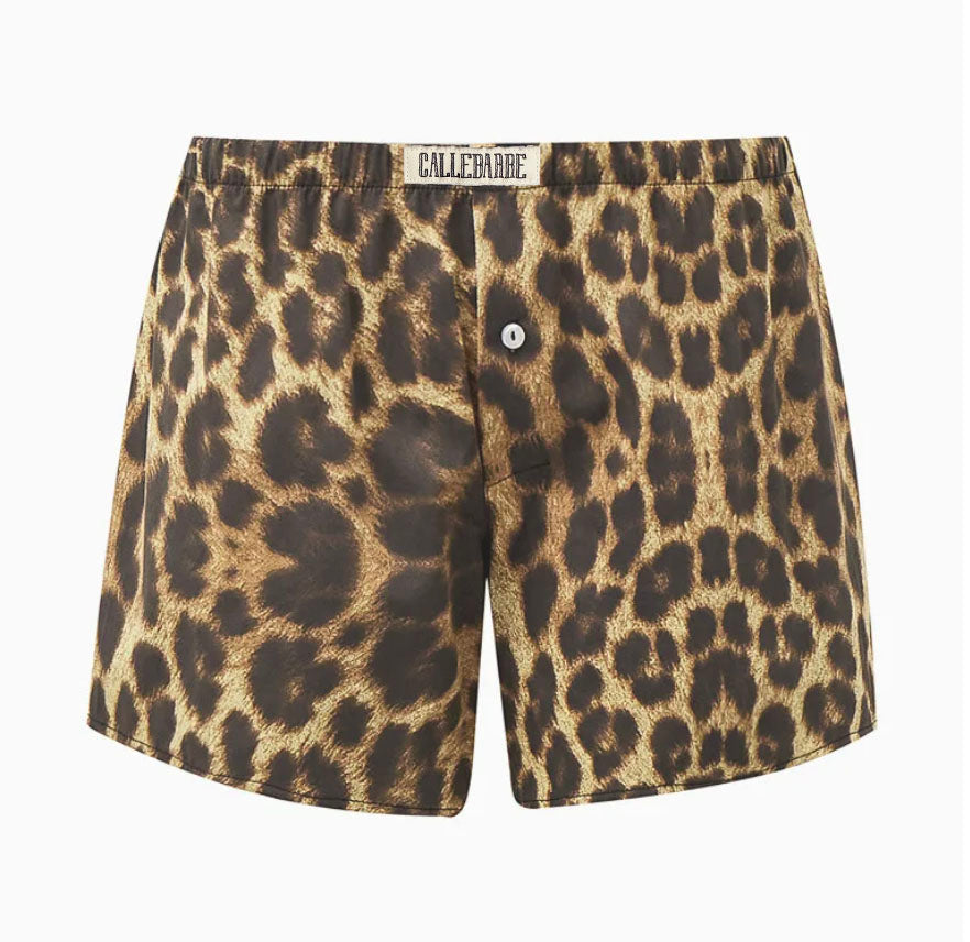 CALLEBARRE Caleçon Homme Léopard Coton Satiné 100%