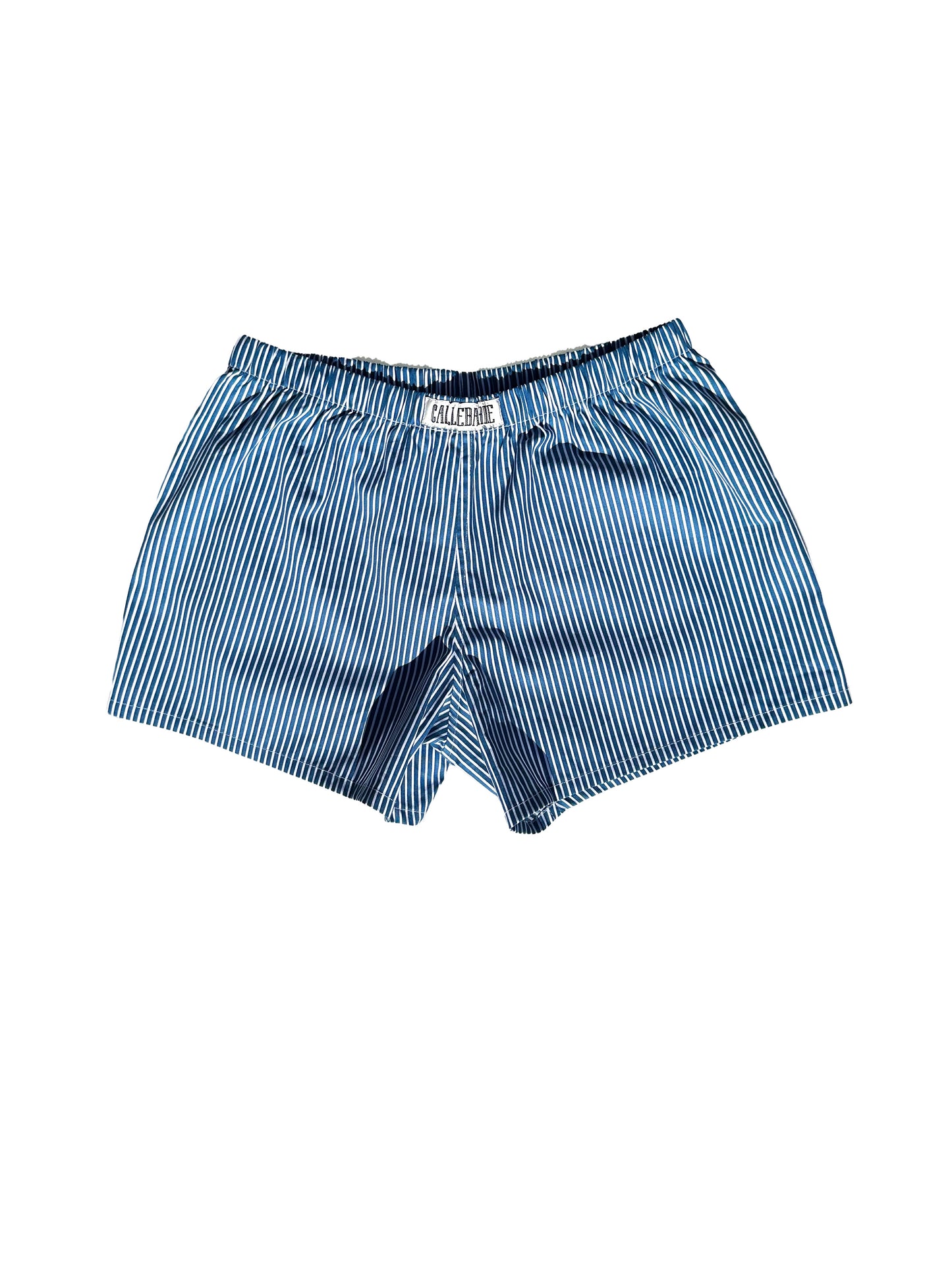 CALLEBARRE Caleçon Homme Bleu Rayé Coton 100%