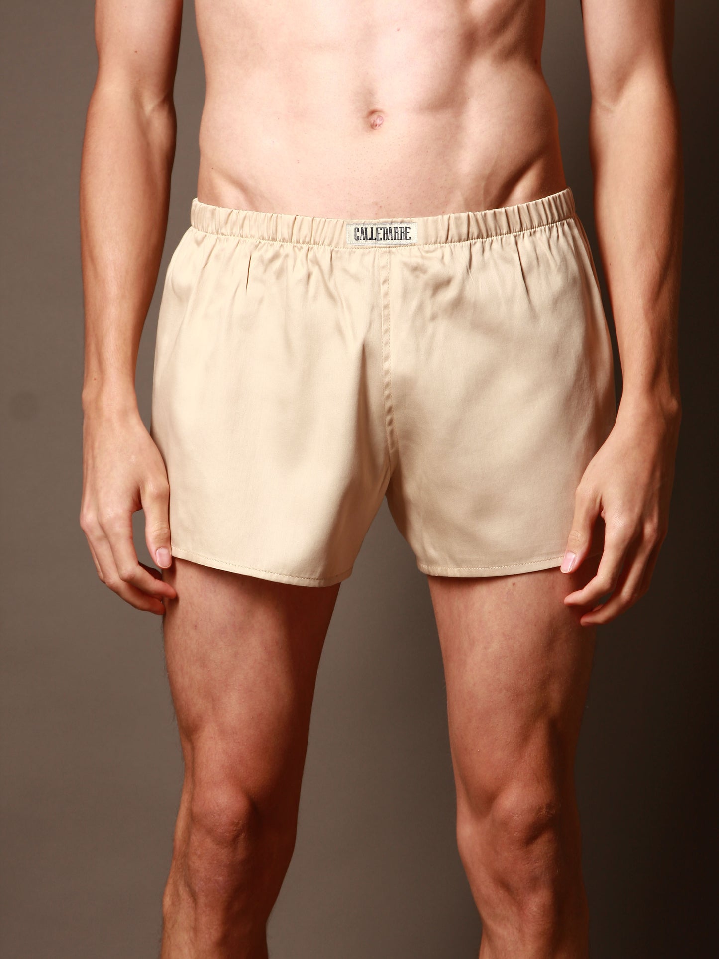 CALLEBARRE Caleçon Beige Homme Satin mercerisé