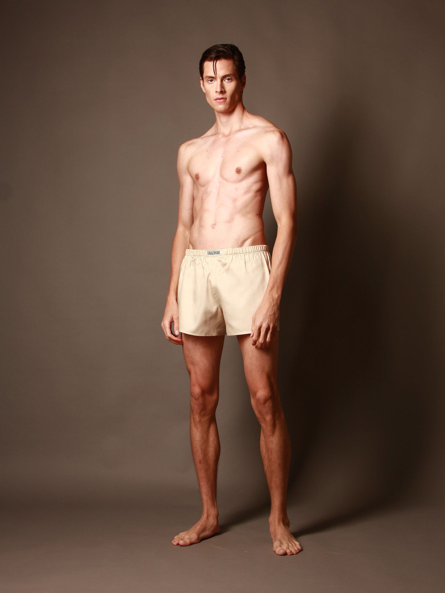 CALLEBARRE Caleçon Beige Homme Satin mercerisé