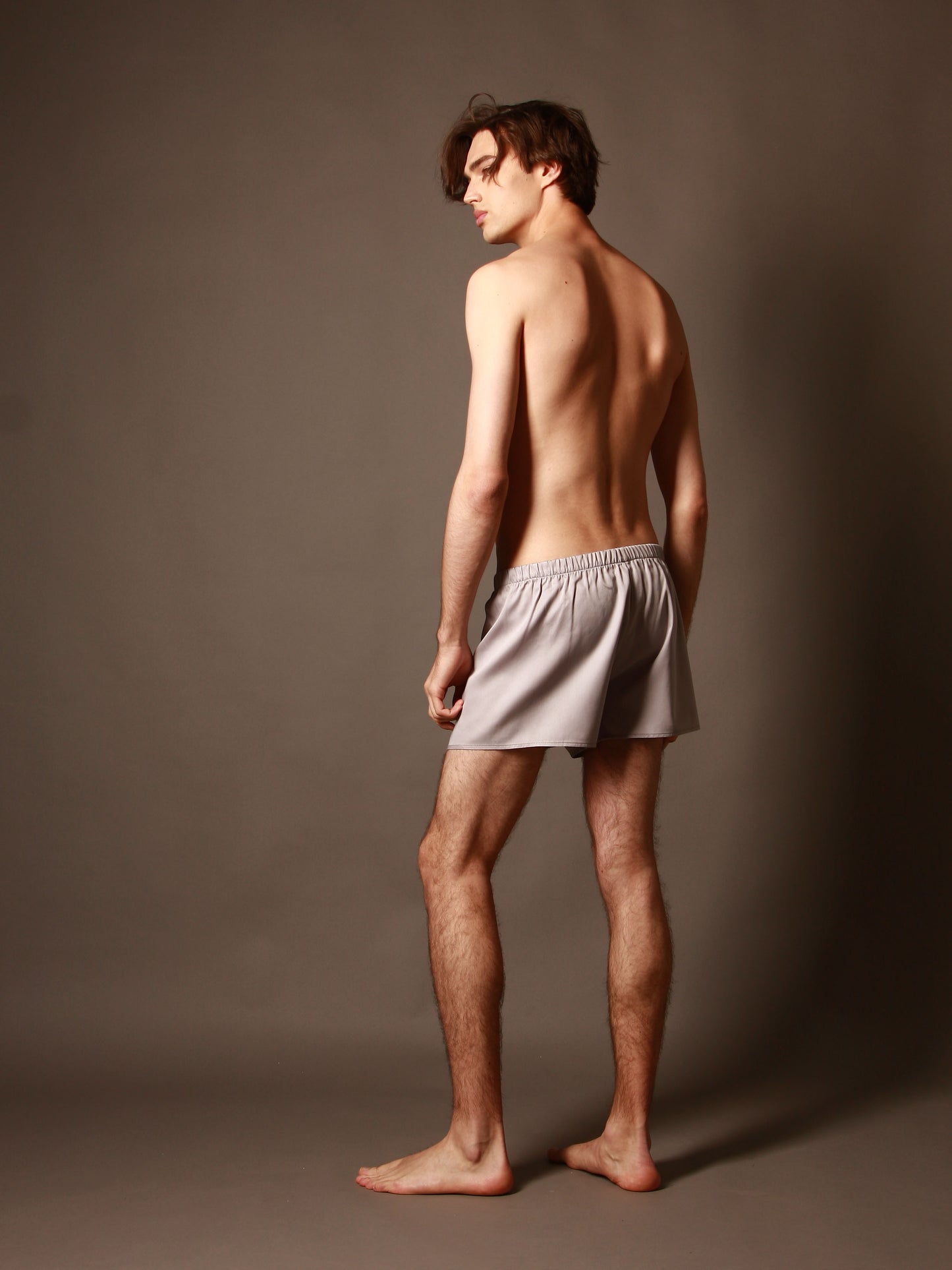 CALLEBARRE Caleçon Homme Gris Coton Satiné 100%