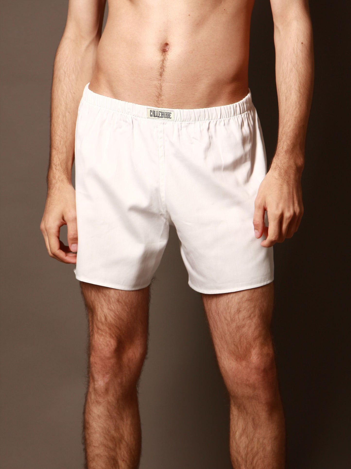 CALLEBARRE Caleçon Blanc Homme Coton Satiné 100%