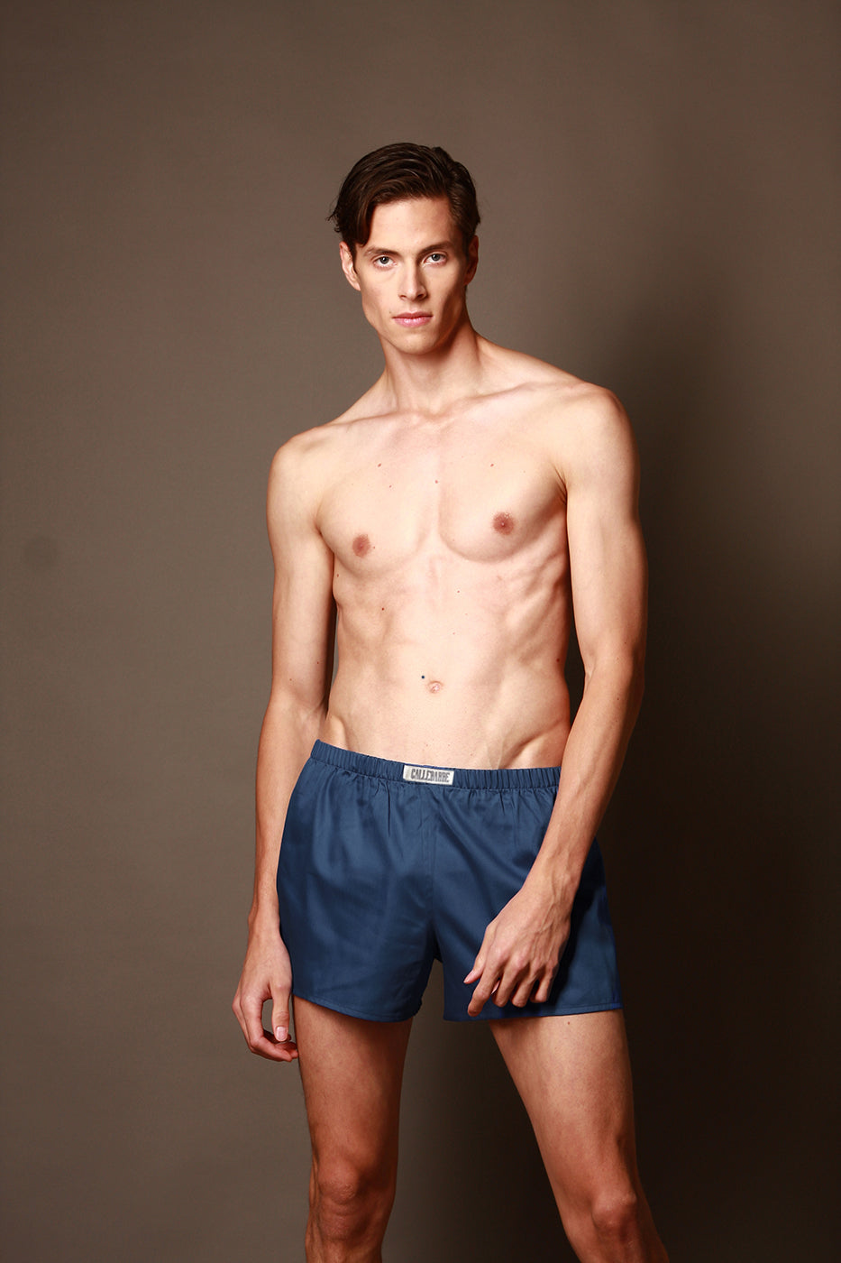 CALLEBARRE Caleçon Homme Indigo Coton Satiné 100%
