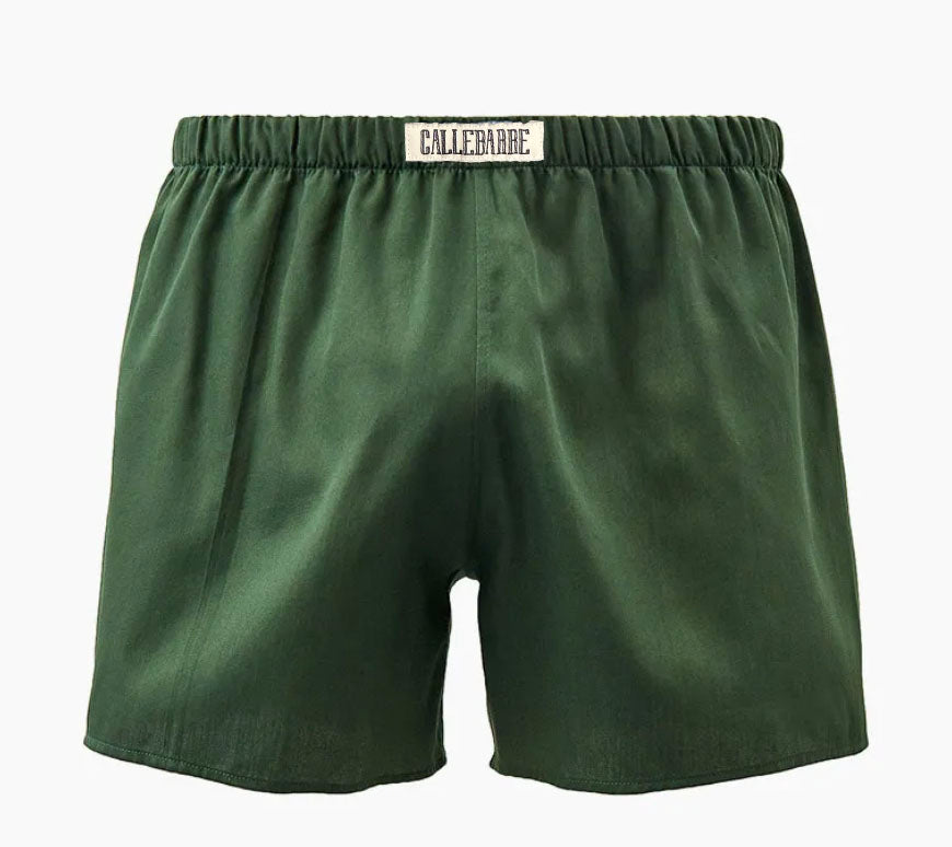 CALLEBARRE Caleçon Vert Homme Coton Satiné 100%